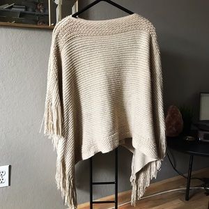 Soft Beige Sparkle Pancho
